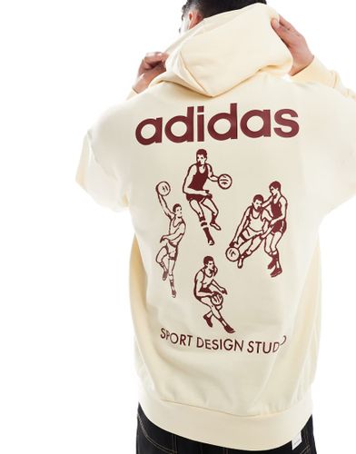 Wwh - Sweat  capuche - Vanille chaud/rubis dlav - Adidas Originals - Modalova