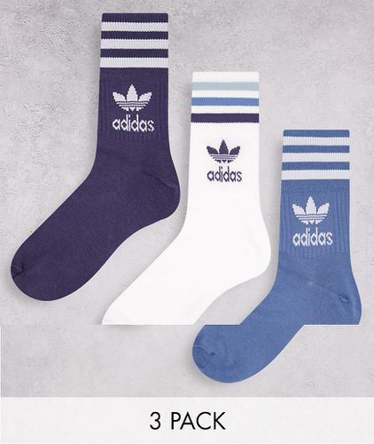 Adicolor - Lot de 3 paires de chaussettes - Bleu marine - Adidas Originals - Modalova