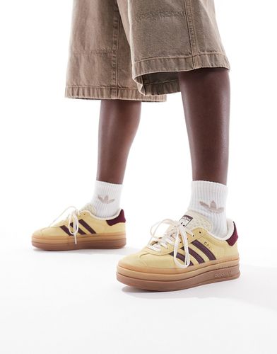 Gazelle Bold - Baskets à semelle plateforme - Jaune doux et bordeaux - Adidas Originals - Modalova