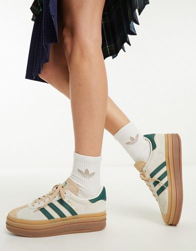 Gazelle Bold - Baskets avec semelle plateforme en caoutchouc - Vert/crème - Adidas Originals - Modalova