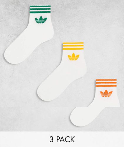 Lot de 3 paires de chaussettes à 3 bandes et logo trèfle - /couleurs vives - Adidas Originals - Modalova