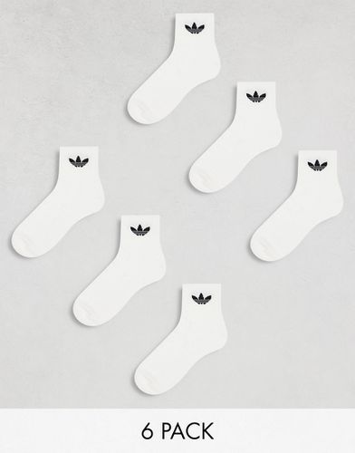 Lot de 6 paires de chaussettes à logo trèfle - Blanc - Adidas Originals - Modalova