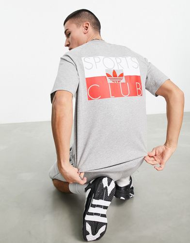 Sports Club - T-shirt imprimé au dos - chiné - Adidas Originals - Modalova