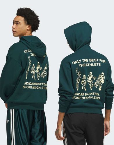 Sweat  capuche avec motif Only the Best for the Athlete - Lierre aurore - Adidas Originals - Modalova