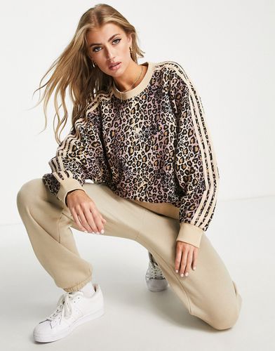 Sweat à imprimé léopard sur l'ensemble - Adidas Originals - Modalova