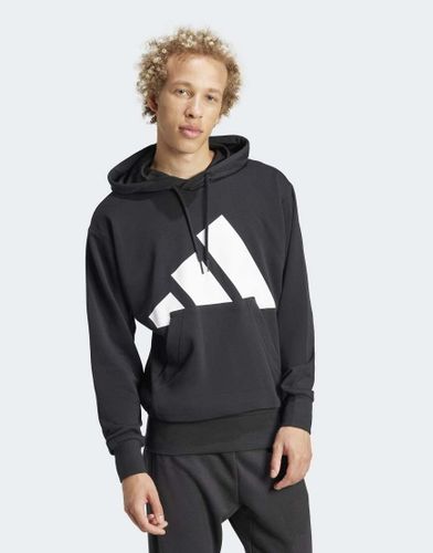 Essentials - Sweat  capuche en tissu ponge avec grand logo - et blanc - Adidas Performance - Modalova