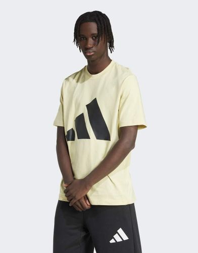 Essentials - T-shirt avec large logo - poudr et noir - Adidas Performance - Modalova