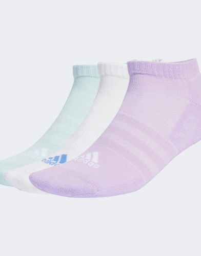 Lot de 3 paires de chaussettes basses et rembourres - Prune poudr, blanc et menthe - Adidas Performance - Modalova