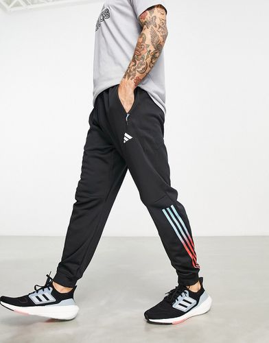 Adidas Training - Train Icons - Pantalon de jogging à 3 bandes effet dégradé - Noir - Adidas Performance - Modalova