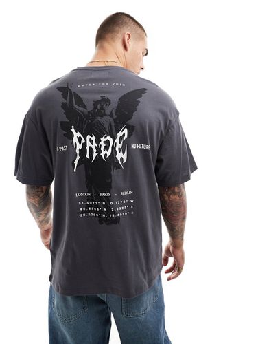 T-shirt oversize avec imprimé Angel délavé au dos - Adpt - Modalova