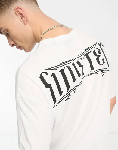 T-shirt oversize avec imprimé Sinister au dos - Adpt - Modalova