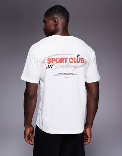 T-shirt oversize avec imprim Sport Club - Crme - Adpt - Modalova