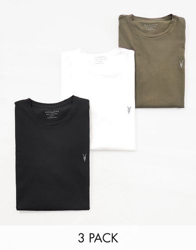 Tonic - Lot de 3 t-shirts ras de cou - Vert, blanc et noir - Allsaints - Modalova