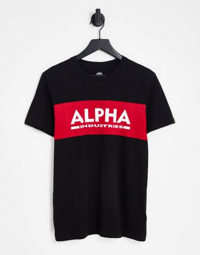 T-shirt avec empiècement contrastant à logo sur la poitrine - Alpha Industries - Modalova