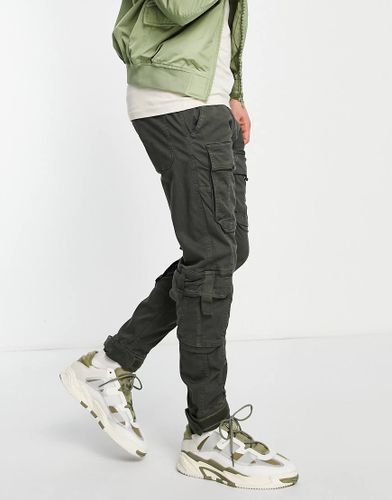 Sergeant - Jogger cargo slim en sergé à poches multiples - Alpha Industries - Modalova