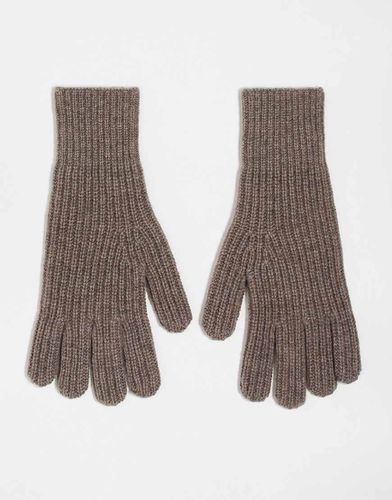 Gants en laine côtelée - Beige foncé chiné - Arket - Modalova