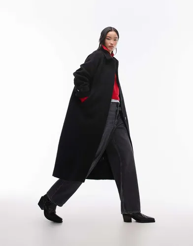 Manteau mi-long oversize en laine mélangée brossée - Arket - Modalova