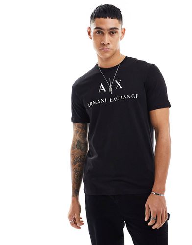 T-shirt ajusté avec logo sur la poitrine - Armani Exchange - Modalova