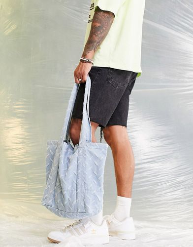 ASOS DESIGN - Tote bag oversize en denim texturé délavé - Asos Design - Modalova