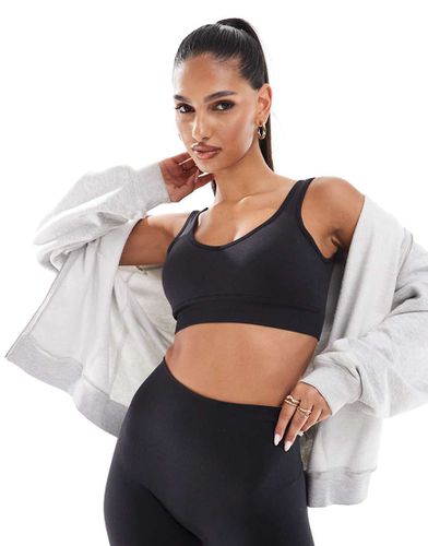 Brassière de sport maintien intermédiaire sans coutures à col en V - Asos 4505 - Modalova