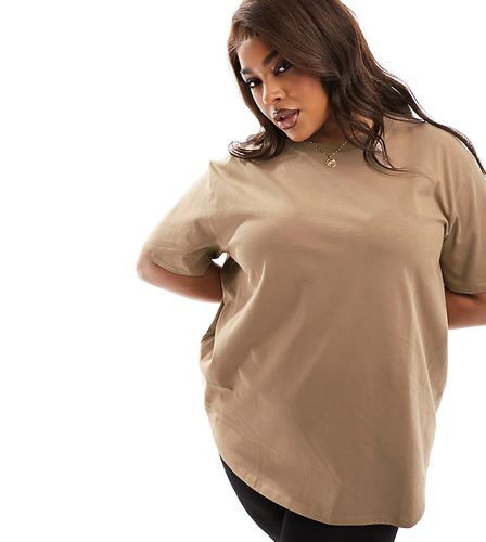 Curve - Icon - T-shirt oversize en tissu à séchage rapide - Mastic - Asos 4505 - Modalova