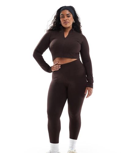 Curve - Legging de sport sans coutures à taille haute - Chocolat - Asos 4505 - Modalova