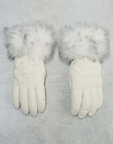 Gants de ski isolants avec essuie-masque - Crème - Asos 4505 - Modalova