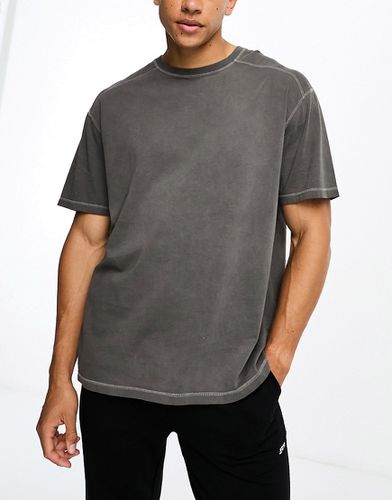 T-shirt de sport oversize à séchage rapide - Gris délavage pigmenté - Asos 4505 - Modalova