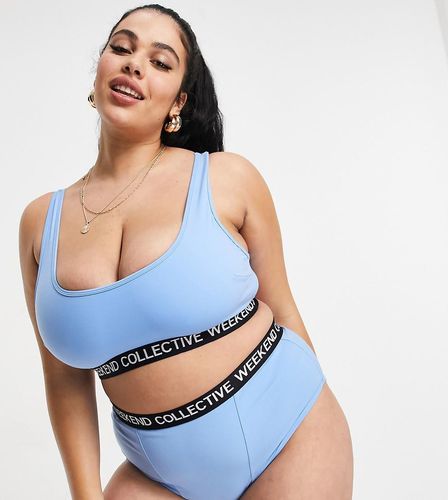 ASOS - Weekend Collective Curve - Exclusivité - Culotte brésilienne échancrée avec bande à logo contrastante - ASOS Weekend Collective - Modalova