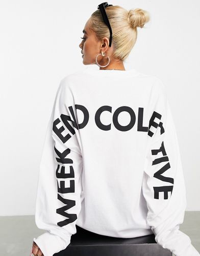 ASOS - Weekend Collective - T-shirt oversize à manches longues avec logo dans le dos - ASOS Weekend Collective - Modalova