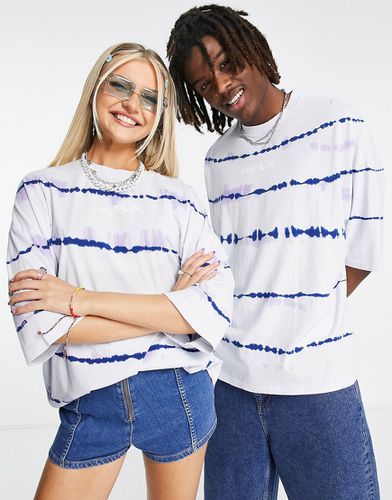 ASOS Daysocial - T-shirt unisexe oversize à rayures tie-dye - Asos Design - Modalova