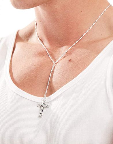 Collier avec pendentif croix effet fondu - Asos Design - Modalova