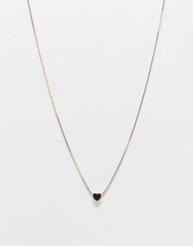 Collier avec pendentif caur en émail - Asos Design - Modalova