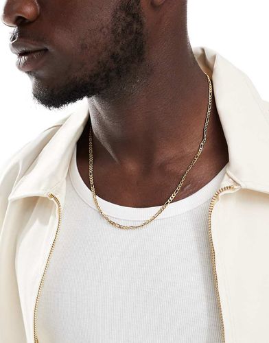 Collier chaîne à maillons figaro en acier inoxydable étanche - Asos Design - Modalova