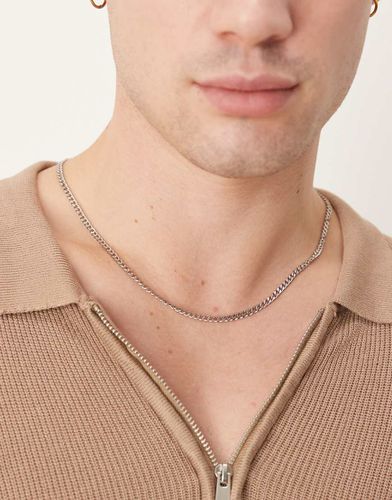 Collier en acier inoxydable étanche à maillons incurvés - Asos Design - Modalova