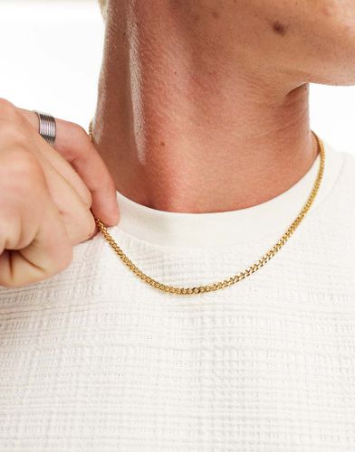 Collier en acier inoxydable étanche à maillons incurvés - Asos Design - Modalova