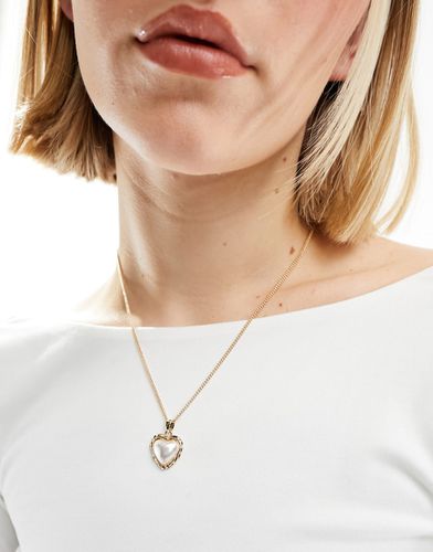 Collier en perles artificielles avec pendentif caur - Asos Design - Modalova