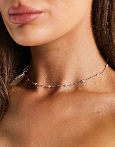 Collier ras de cou orné perles fantaisie - Asos Design - Modalova