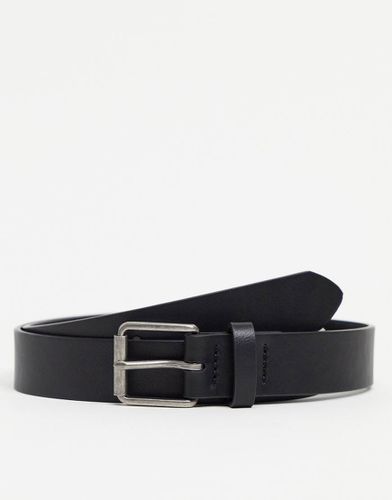 Ceinture élégante en imitation cuir avec boucle géométrique gris acier - Asos Design - Modalova