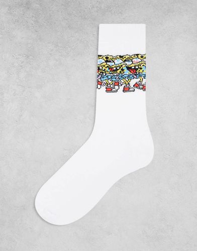 Chaussettes à imprimé Bob l'éponge - Asos Design - Modalova