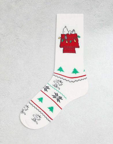 Chaussettes à imprimé Snoopy Noël - Asos Design - Modalova