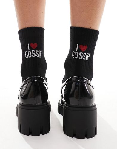 Chaussettes à inscription I Love Gossip - Asos Design - Modalova