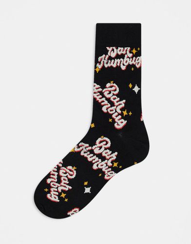 Chaussettes de Noël à inscription Bah Humbug » - Asos Design - Modalova