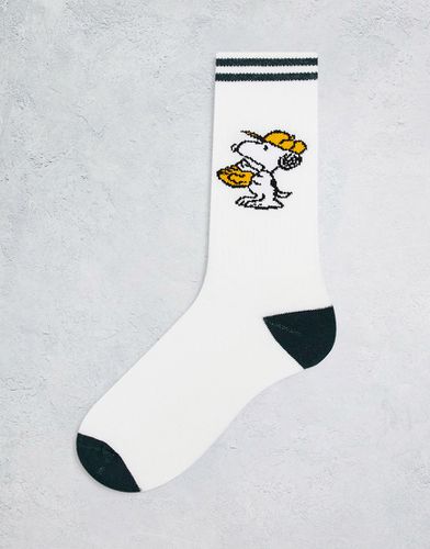 Chaussettes de sport à motif Snoopy - Vert/écru - Asos Design - Modalova