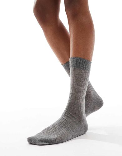 Chaussettes en maille fine - anthracite - Asos Design - Modalova