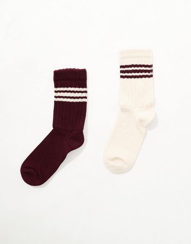 Chaussettes souples style années 70 à rayures - Asos Design - Modalova