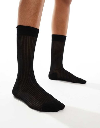 Chaussettes transparentes côtelées - Asos Design - Modalova