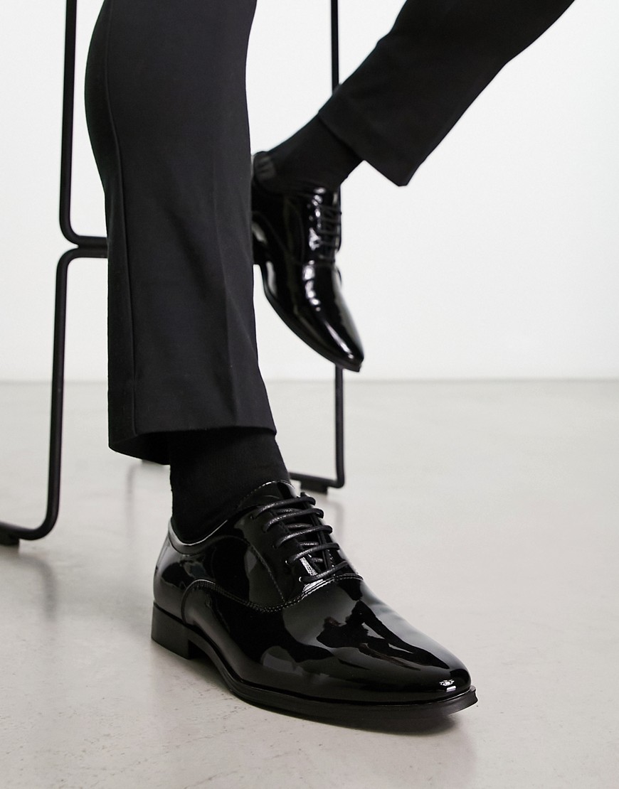 Chaussures élégantes à lacets en similicuir verni - Asos Design - Modalova