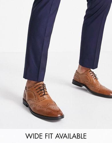 Chaussures Oxford style Richelieu en cuir - Fauve - Asos Design - Modalova