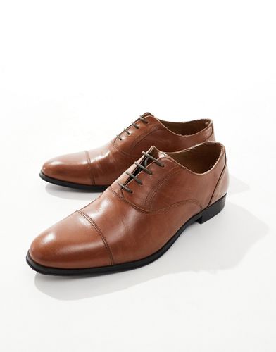 Chaussures Oxford pointure large en cuir à bout renforcé - Fauve - Asos Design - Modalova